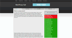 Desktop Screenshot of hotproxylist.info