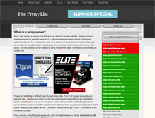 Tablet Screenshot of hotproxylist.info